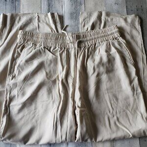 Qunice Tan Tencel Tie Waist Wide Leg Pants - Size XL